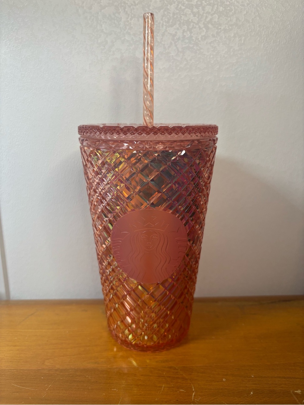Starbucks Holiday 2021 Rose Gold Jeweled Tumbler Grande 16oz